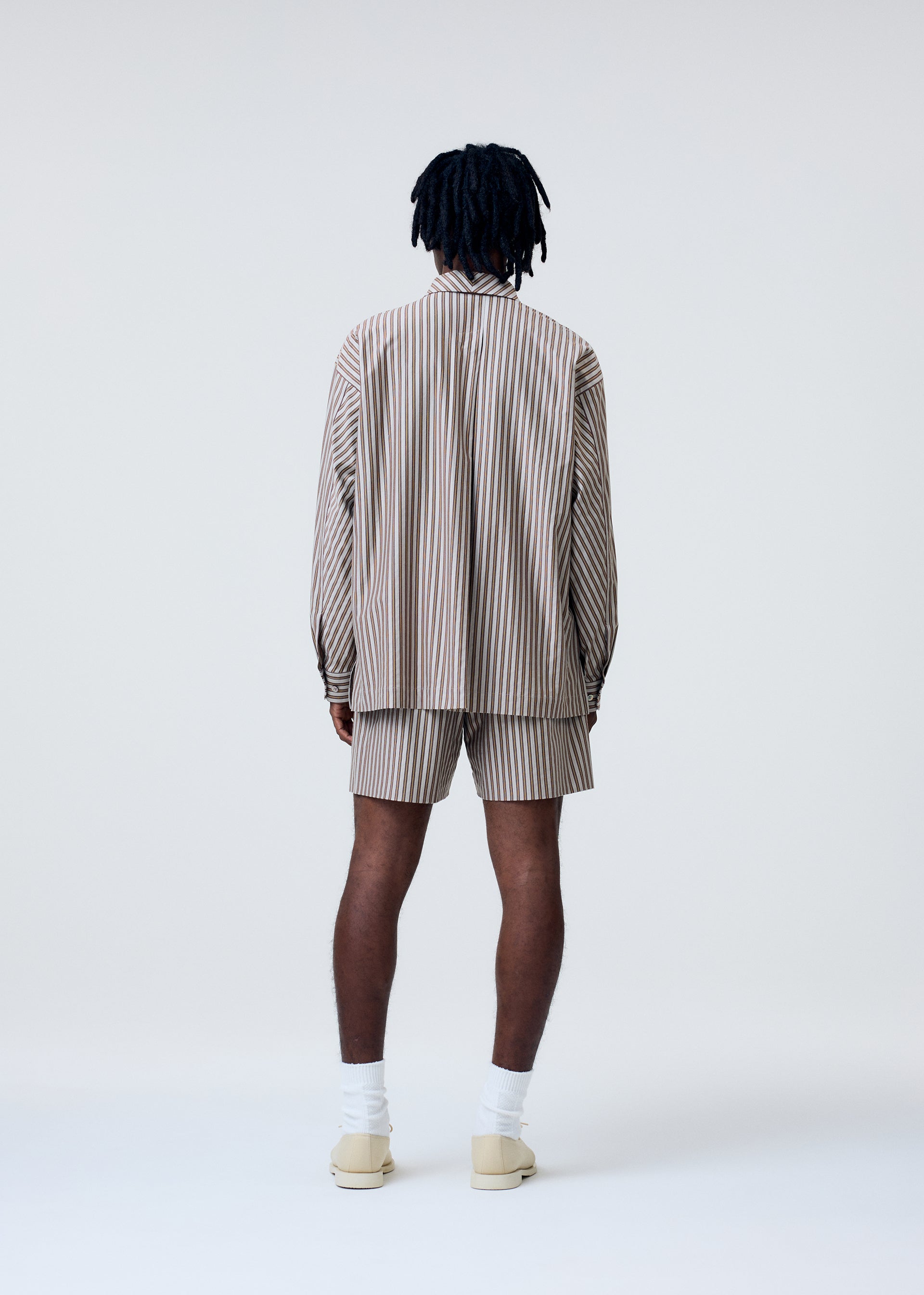 STRIPE JERSEY Trousers Brown