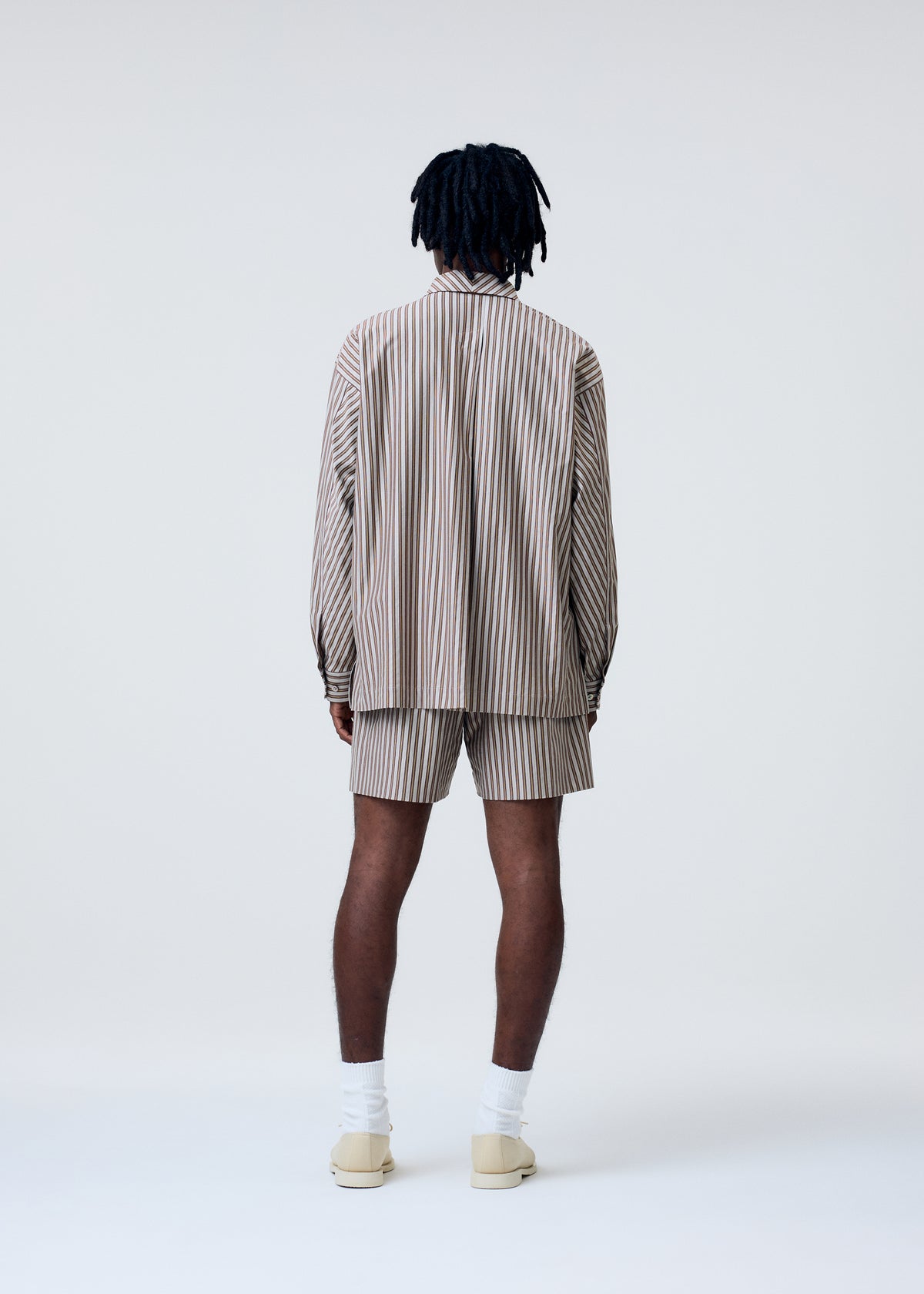 Pantalon en jersey rayé bleu