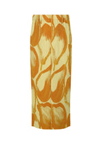 A product shot of the Homme Plisse Issey Miyake FRUITS VEGETABLES skirt in yellow (52), recurring_style.