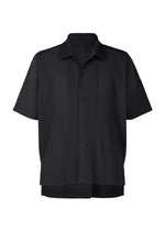 A product shot of the Homme Plisse Issey Miyake MONTHLY COLORS MAY shirt in black (15), recurring_style.
