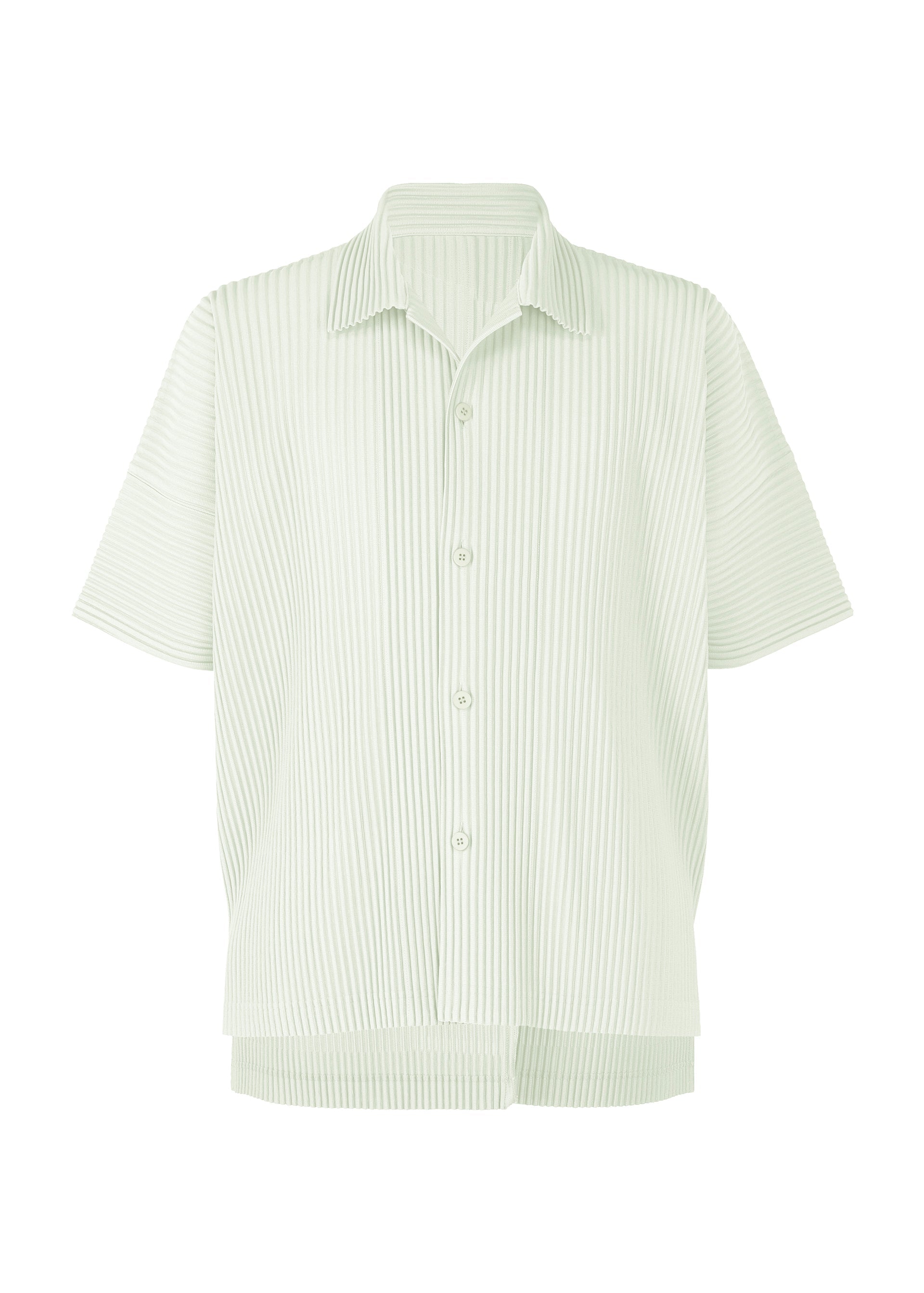 HOMME PLISSÉ ISSEY MIYAKE シャツ　サイズ2 Homme Plissé Issey Miyake Edge Shirt in Black Curated at Jake and