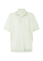 A product shot of the Homme Plisse Issey Miyake MONTHLY COLORS MAY shirt in duomo green (60), recurring_style.