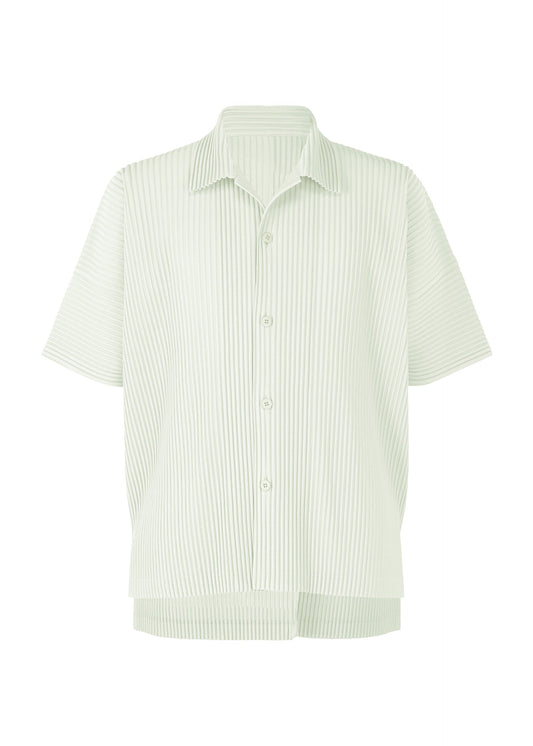 A product shot of the Homme Plisse Issey Miyake MONTHLY COLORS MAY shirt in duomo green (60), recurring_style.