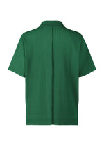 A detail shot of the Homme Plisse Issey Miyake MONTHLY COLORS MAY shirt.