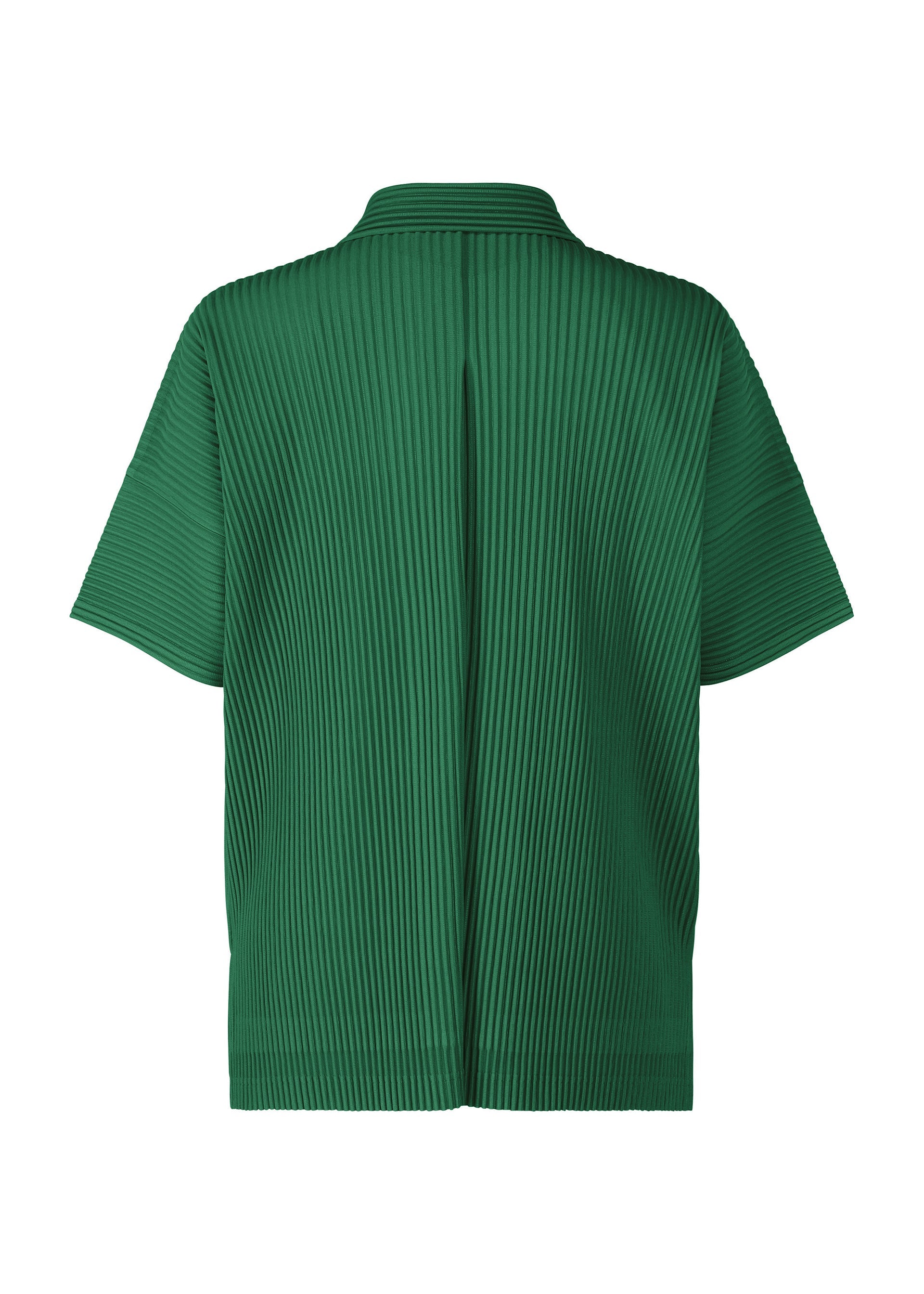A detail shot of the Homme Plisse Issey Miyake MONTHLY COLORS MAY shirt.