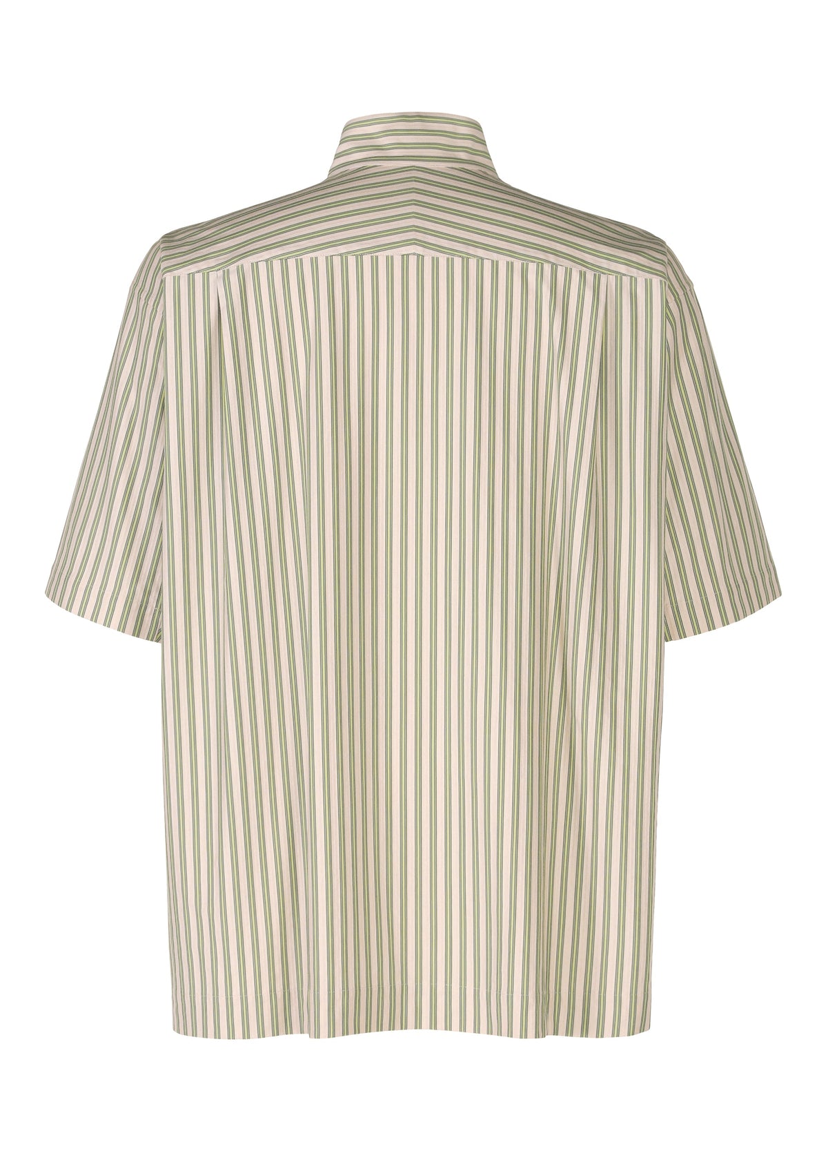 A detail shot of the Homme Plisse Issey Miyake STRIPE JERSEY shirt.