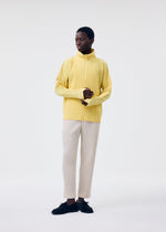 A model wears the Homme Plisse Issey Miyake MONTHLY COLORS MARCH prêt à porter.