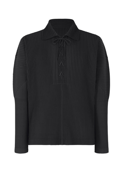 MONTHLY COLORS : MAY Lace-up Shirt Black – ISSEY MIYAKE EU