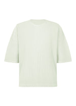 A product shot of the Homme Plisse Issey Miyake MONTHLY COLORS MAY t-shirt in duomo green (60), recurring_style.