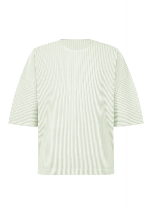 A product shot of the Homme Plisse Issey Miyake MONTHLY COLORS MAY t-shirt in duomo green (60), recurring_style.