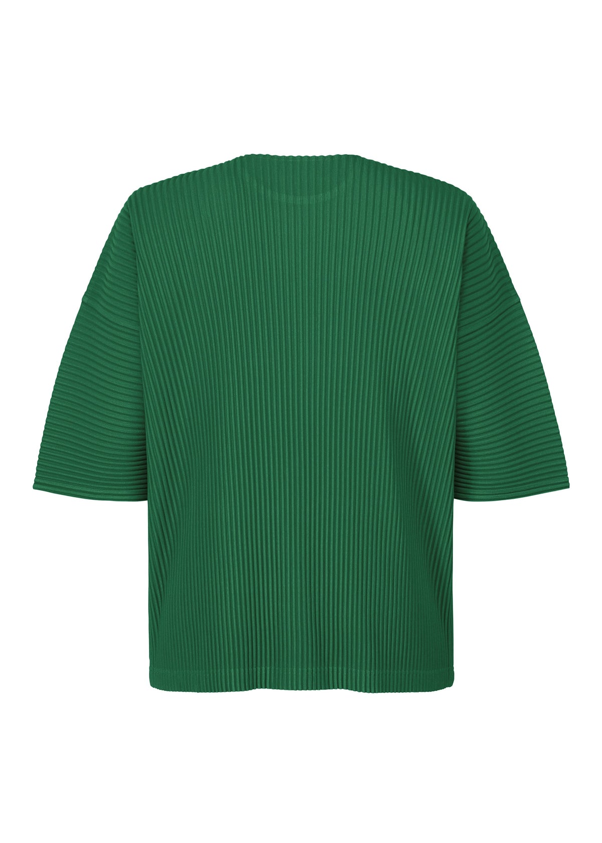 A detail shot of the Homme Plisse Issey Miyake MONTHLY COLORS MAY t-shirt.