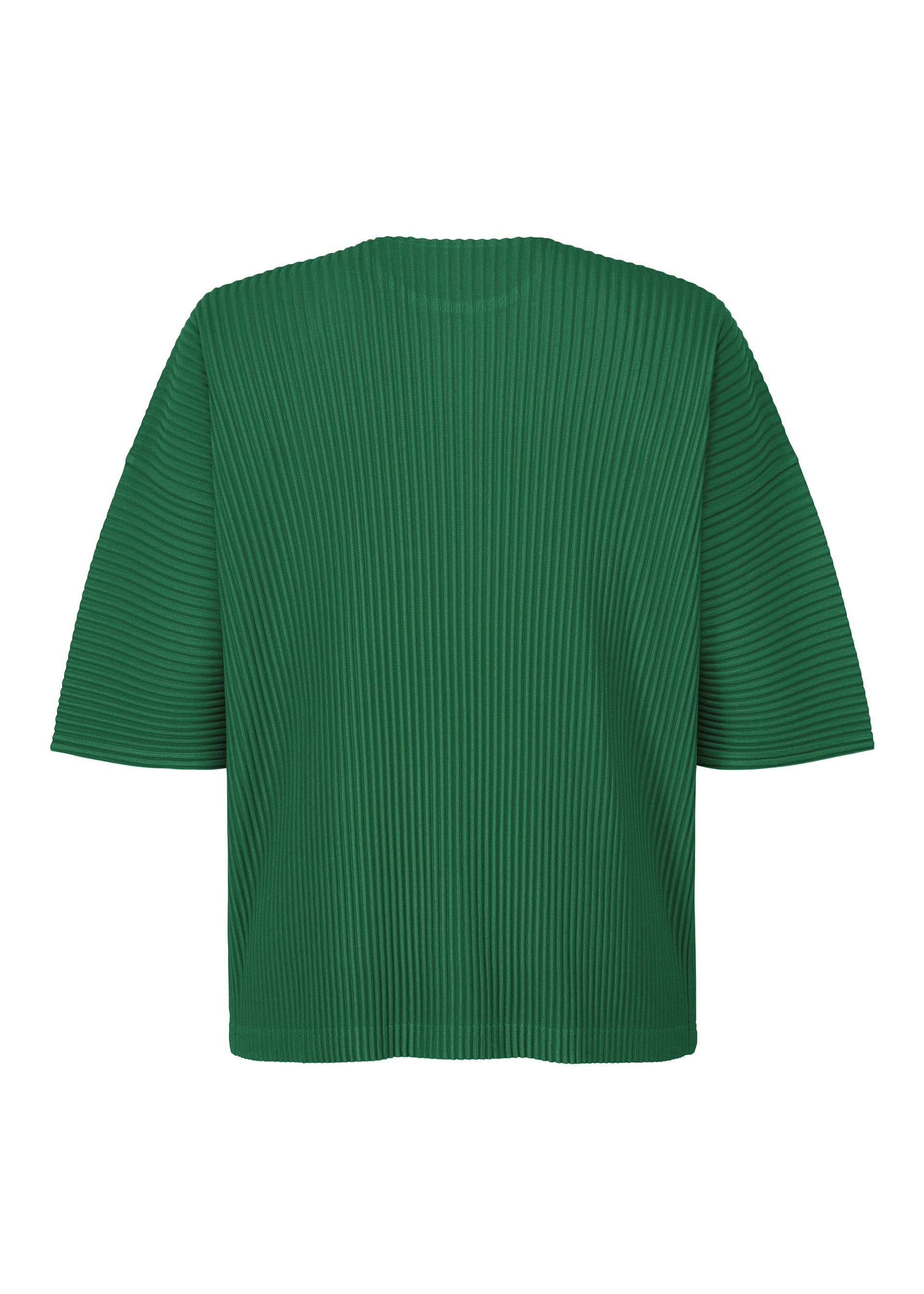 A detail shot of the Homme Plisse Issey Miyake MONTHLY COLORS MAY t-shirt.