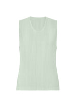 A product shot of the HOMME PLISSÉ ISSEY MIYAKE MONTHLY COLORS : JUNE t-shirt in boboli moss ash.