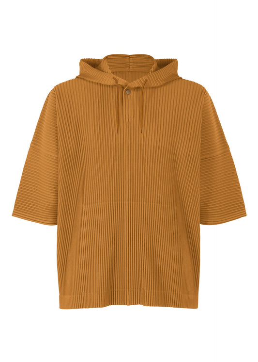A product shot of the HOMME PLISSÉ ISSEY MIYAKE MONTHLY COLORS : JUNE t-shirt in venice boat brown.