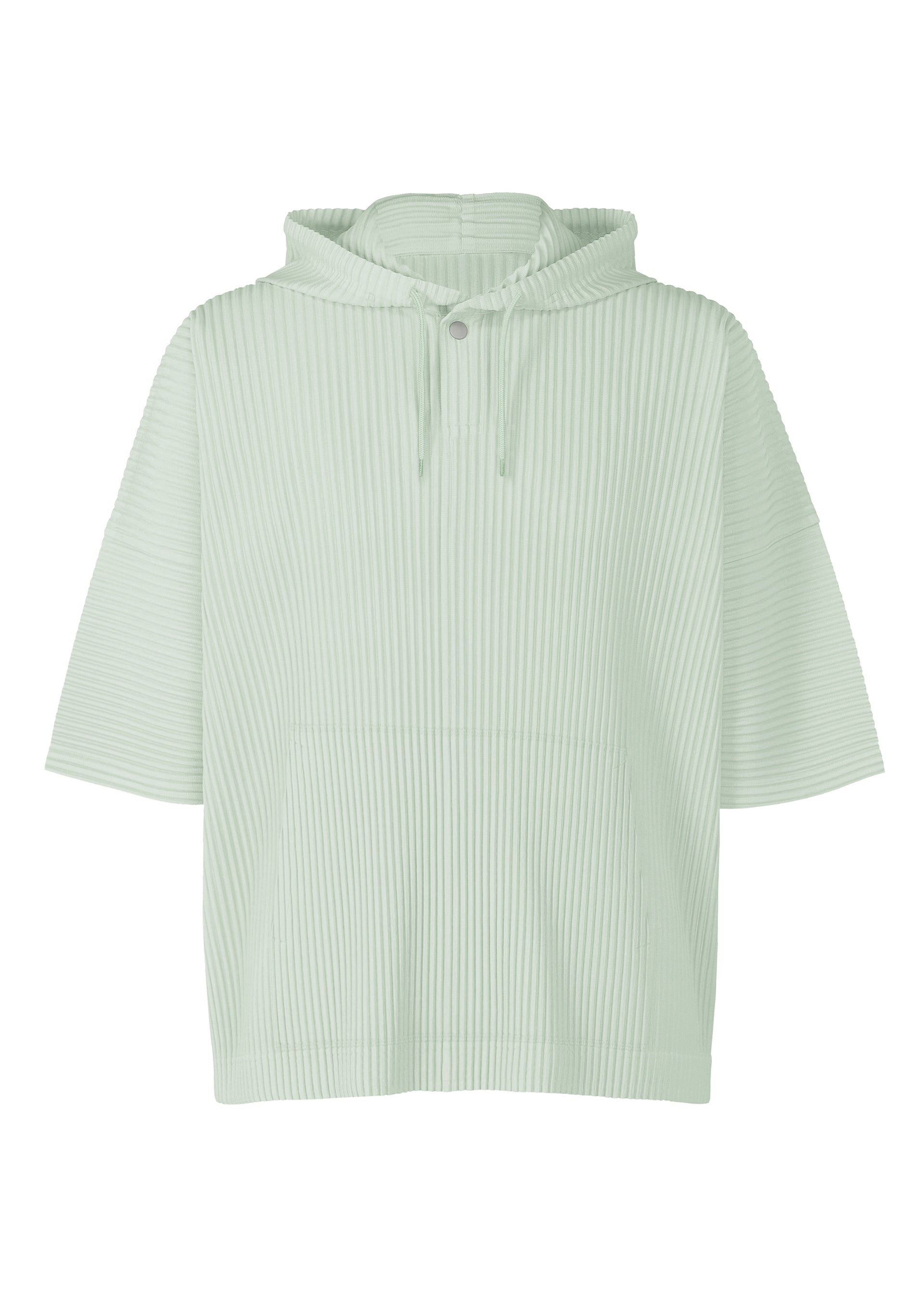 A product shot of the HOMME PLISSÉ ISSEY MIYAKE MONTHLY COLORS : JUNE t-shirt in boboli moss ash.