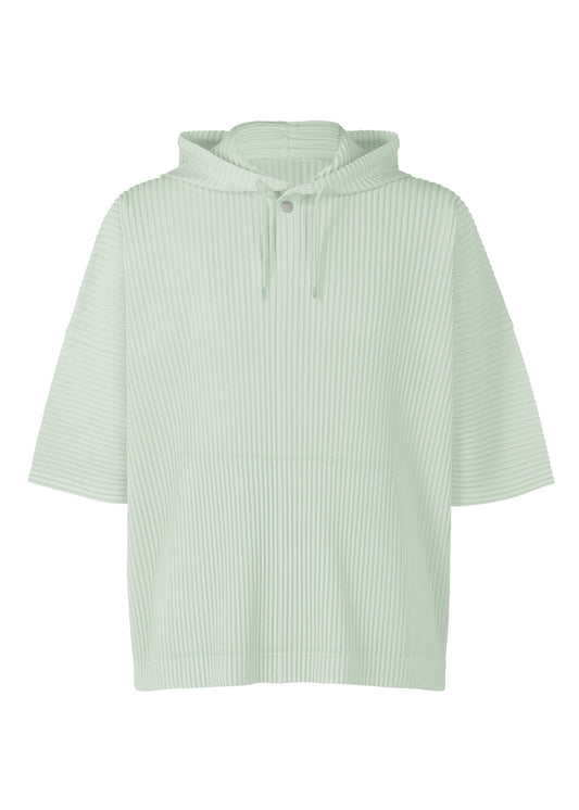 A product shot of the HOMME PLISSÉ ISSEY MIYAKE MONTHLY COLORS : JUNE t-shirt in boboli moss ash.