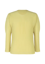 A product shot of the Homme Plisse Issey Miyake COLOR PLEATS 2 top in green (64), recurring_style.