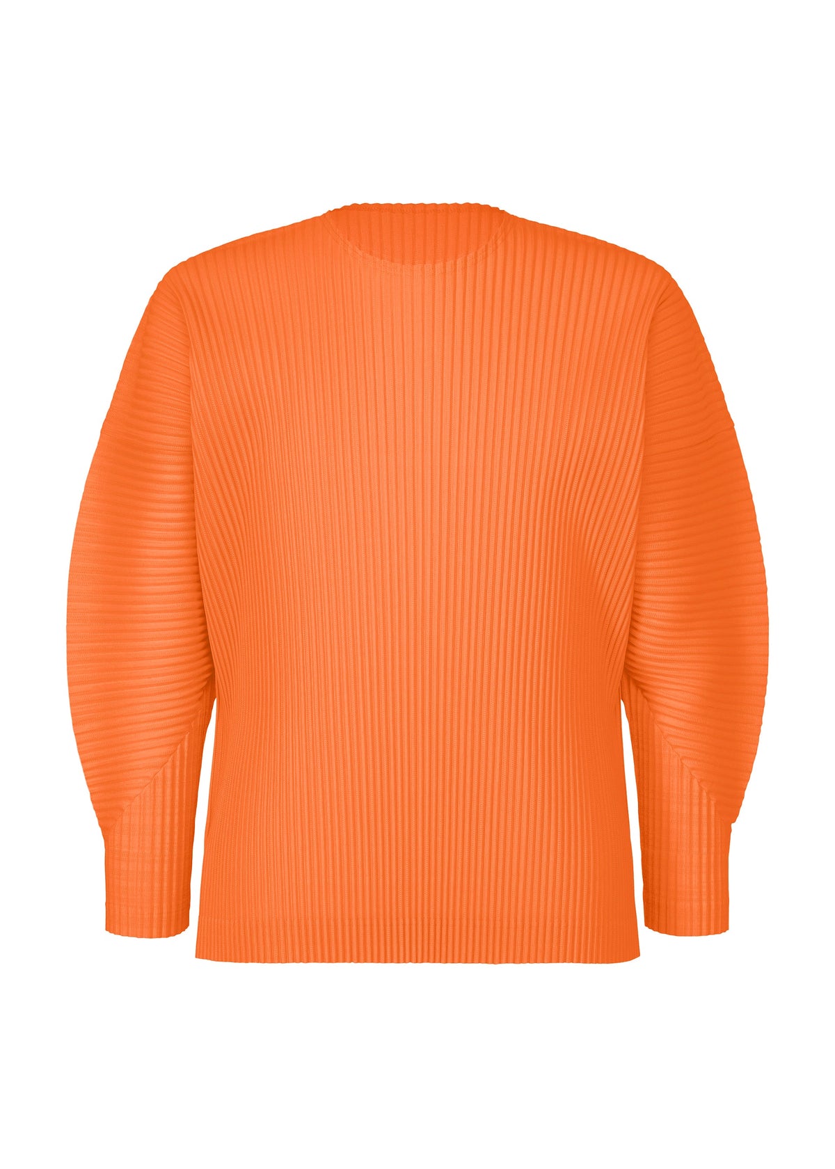 A product shot of the HOMME PLISSÉ ISSEY MIYAKE AGAVE MESH t-shirt in orange.