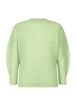A product shot of the HOMME PLISSÉ ISSEY MIYAKE AGAVE MESH t-shirt in green.