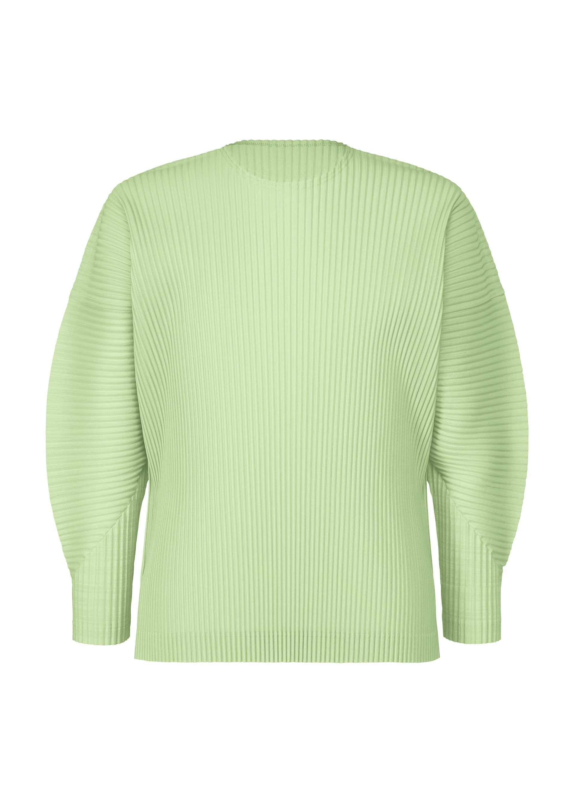 A product shot of the HOMME PLISSÉ ISSEY MIYAKE AGAVE MESH t-shirt in green.