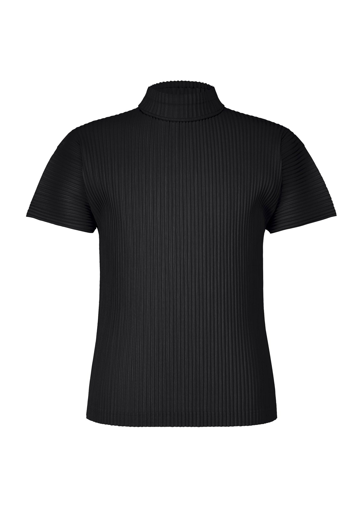 A product shot of the HOMME PLISSÉ ISSEY MIYAKE AGAVE MESH t-shirt in black.