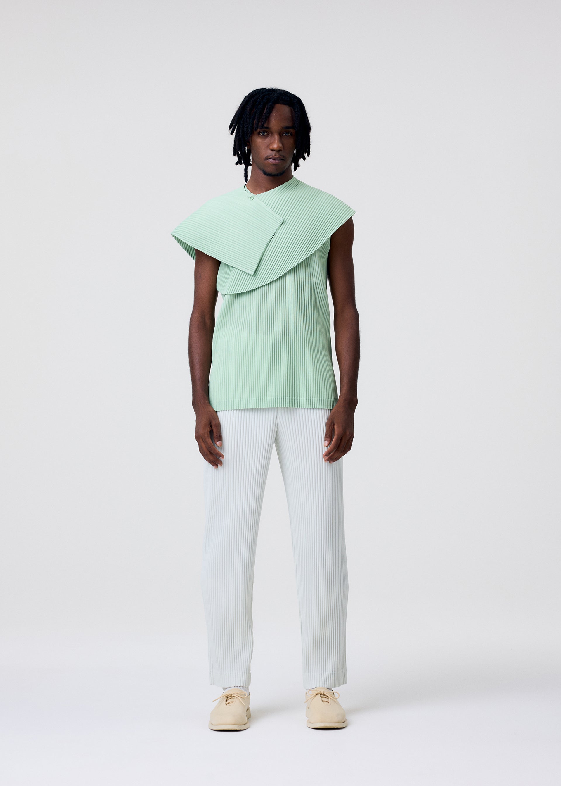 トップス 86AW ISSEY MIYAKE MEN Knit cotton green AGAVE MESH T-shirt Green – ISSEY MIYAKE EU