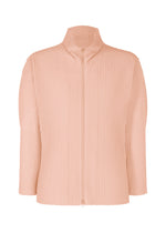 A product shot of the Homme Plisse Issey Miyake COLOR PLEATS 2 jacket in natural wine red (25), recurring_style.