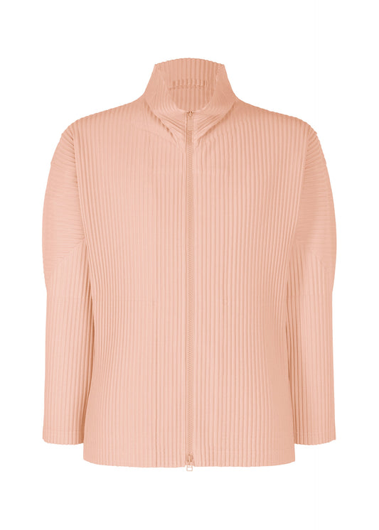 A product shot of the Homme Plisse Issey Miyake COLOR PLEATS 2 jacket in natural wine red (25), recurring_style.