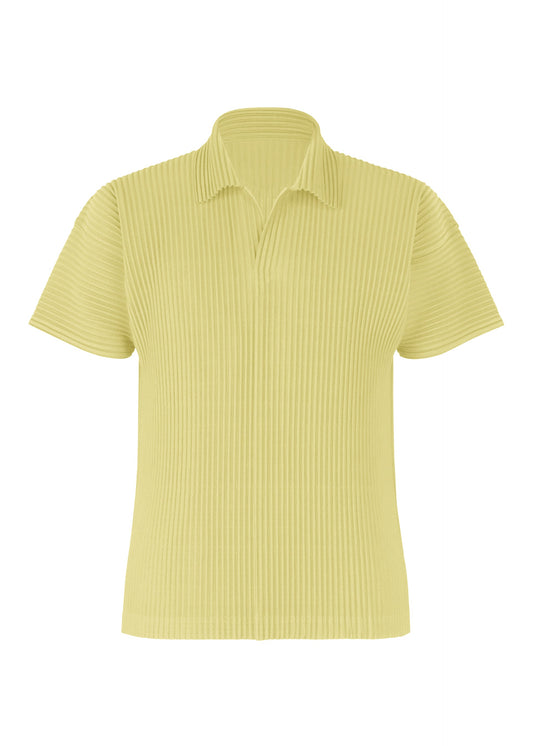A product shot of the Homme Plisse Issey Miyake COLOR PLEATS 2 shirt in agave cream green (64), recurring_style.
