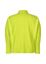 A detail shot of the HOMME PLISSÉ ISSEY MIYAKE MULTI-FASTENED polo shirt.