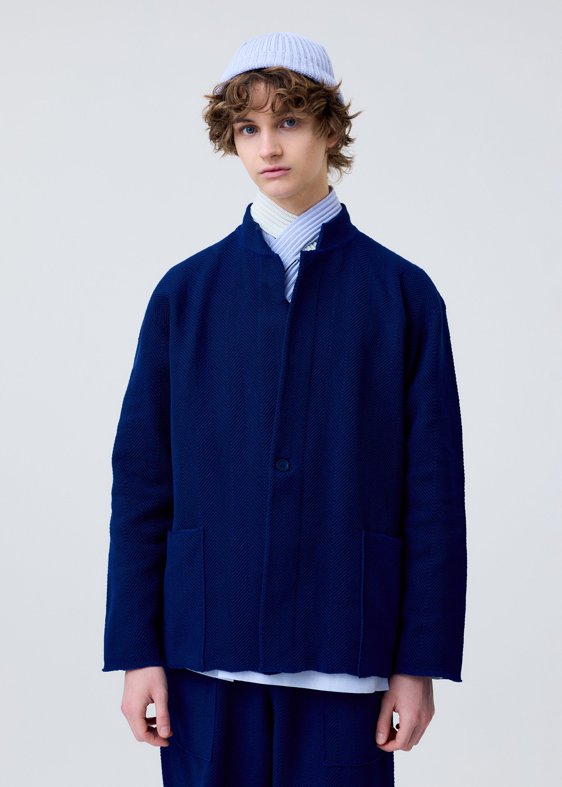 INLAID KNIT Jacket Beige