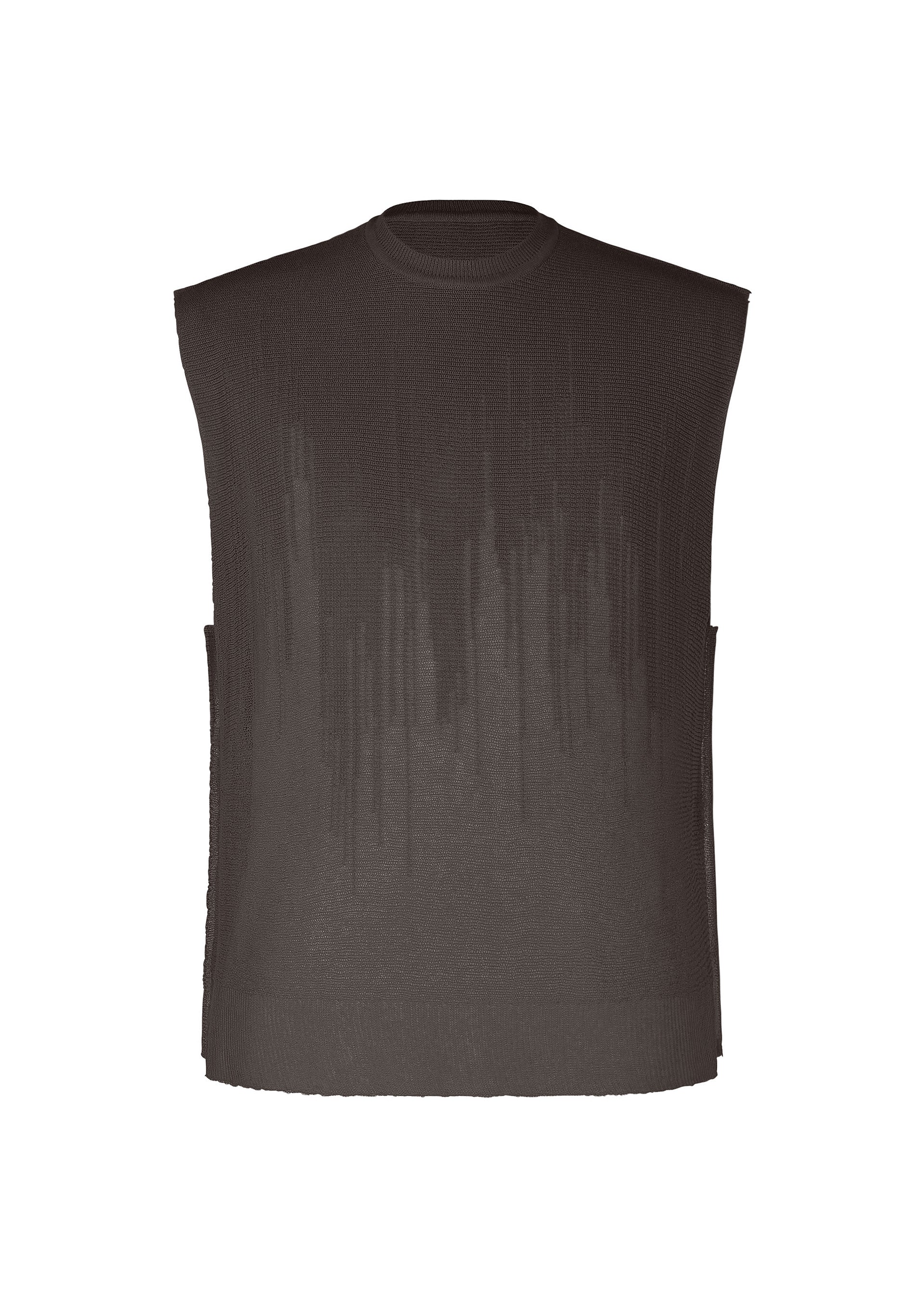 トップス me ISSEY MIYAKE knit vest BRUSH CLOSE-UP KNIT Vest Brown – ISSEY MIYAKE EU