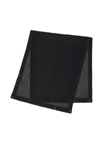 A product shot of the HOMME PLISSÉ ISSEY MIYAKE RUSTIC MESH STOLE stole in black.