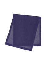 A product shot of the HOMME PLISSÉ ISSEY MIYAKE RUSTIC MESH STOLE stole in blue.
