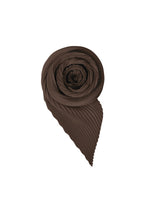 A product shot of the HOMME PLISSÉ ISSEY MIYAKE PLEATS STOLE stole in brown.