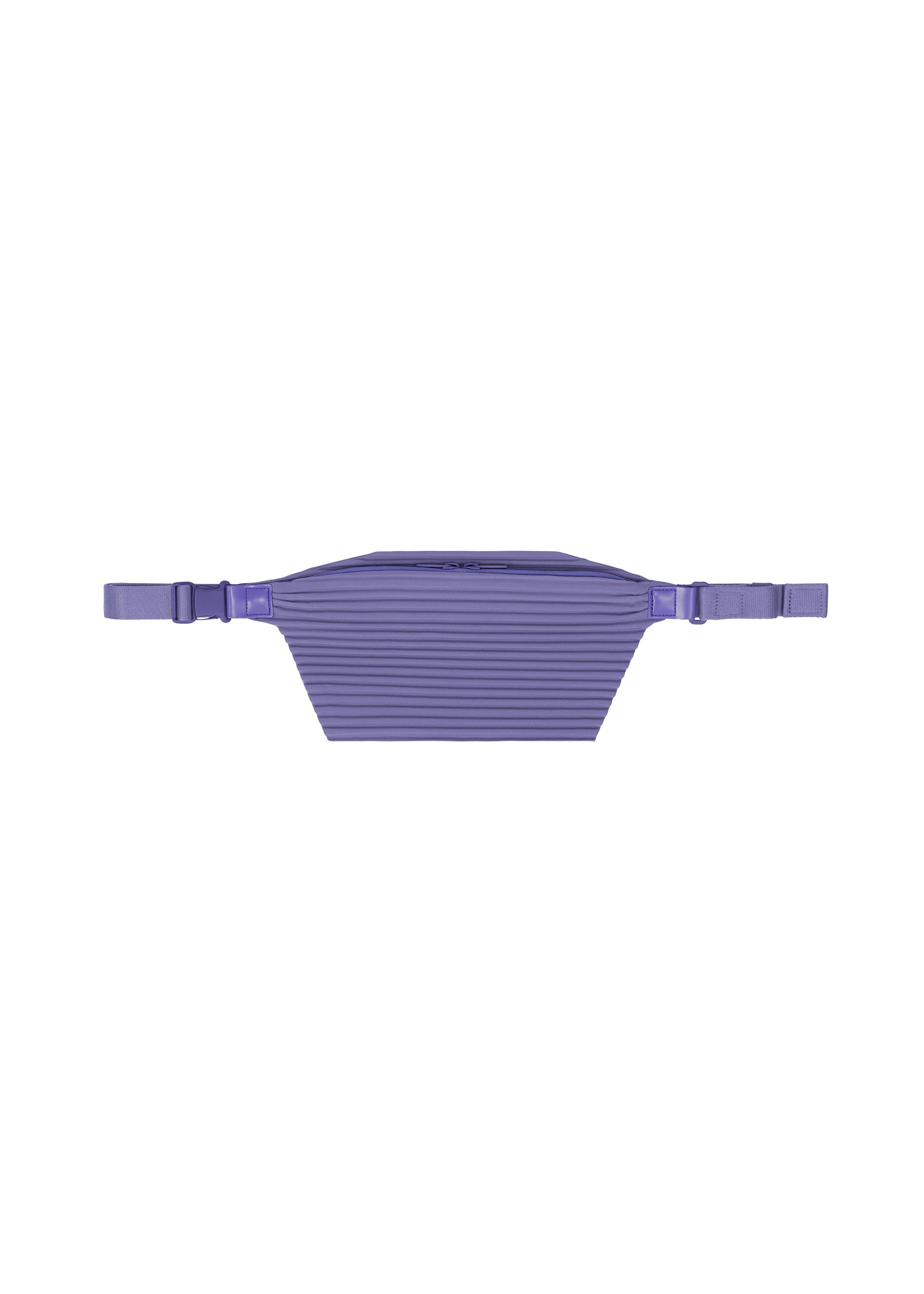 A product shot of the HOMME PLISSÉ ISSEY MIYAKE PLEATS SLIM BAG bag in blue purple.