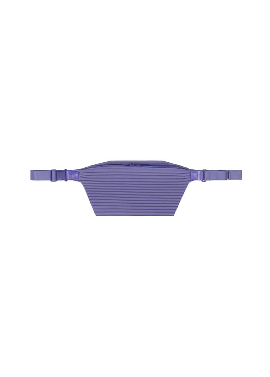 A product shot of the HOMME PLISSÉ ISSEY MIYAKE PLEATS SLIM BAG bag in blue purple.