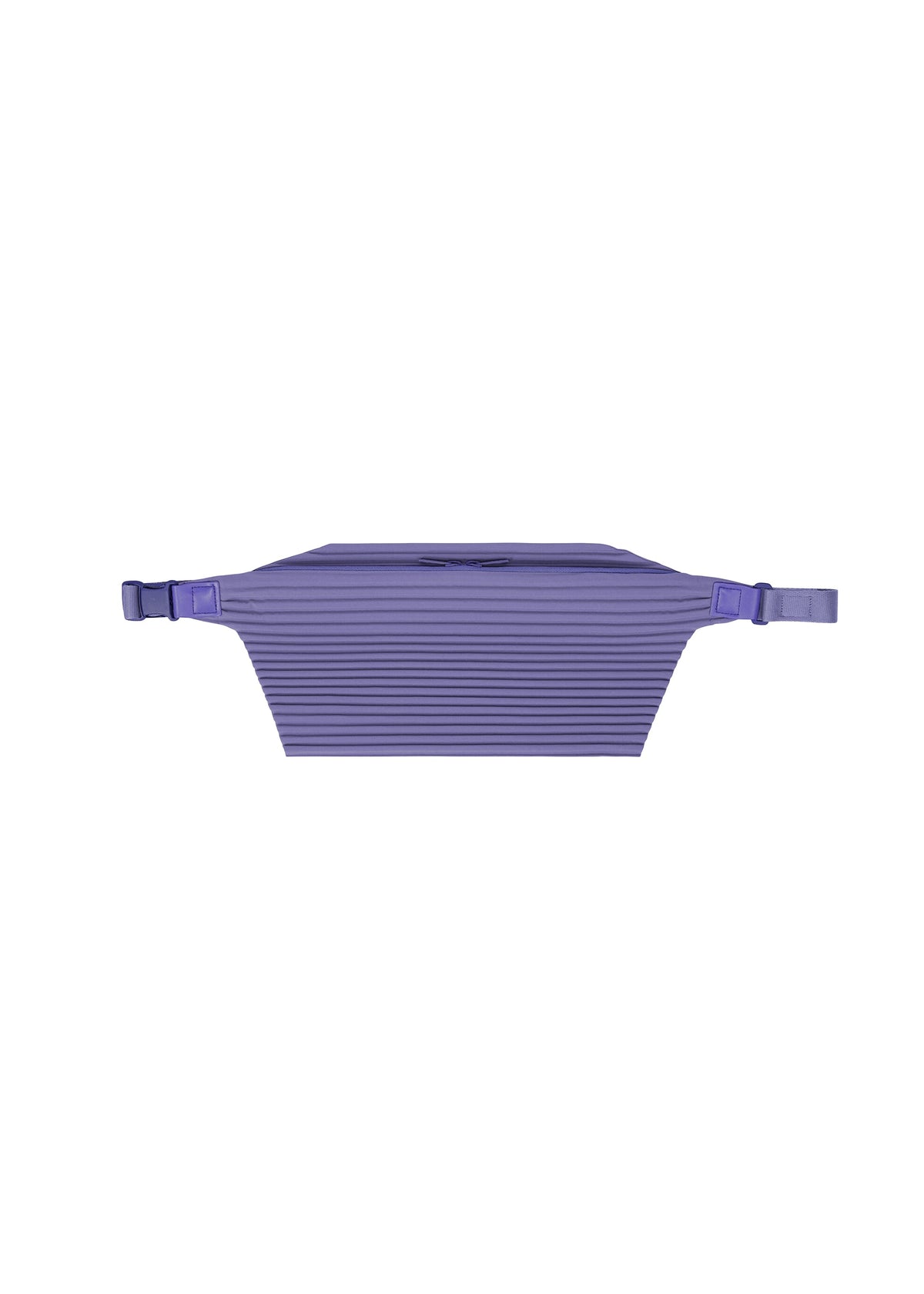 A product shot of the HOMME PLISSÉ ISSEY MIYAKE PLEATS SLIM BAG bag in blue purple.