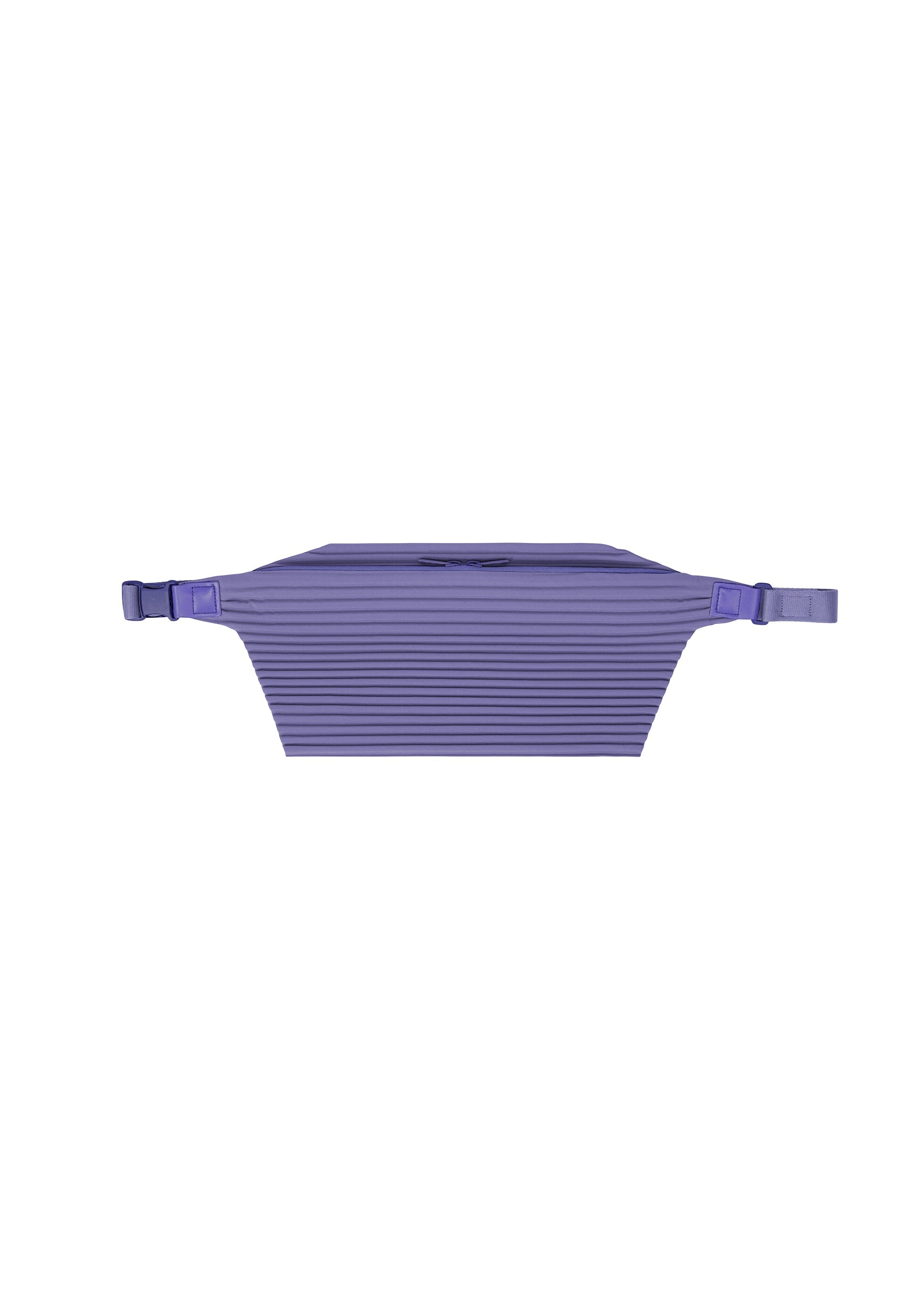 A product shot of the HOMME PLISSÉ ISSEY MIYAKE PLEATS SLIM BAG bag in blue purple.