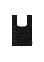 A product shot of the HOMME PLISSÉ ISSEY MIYAKE MESH PLEATS BAG bag in black.