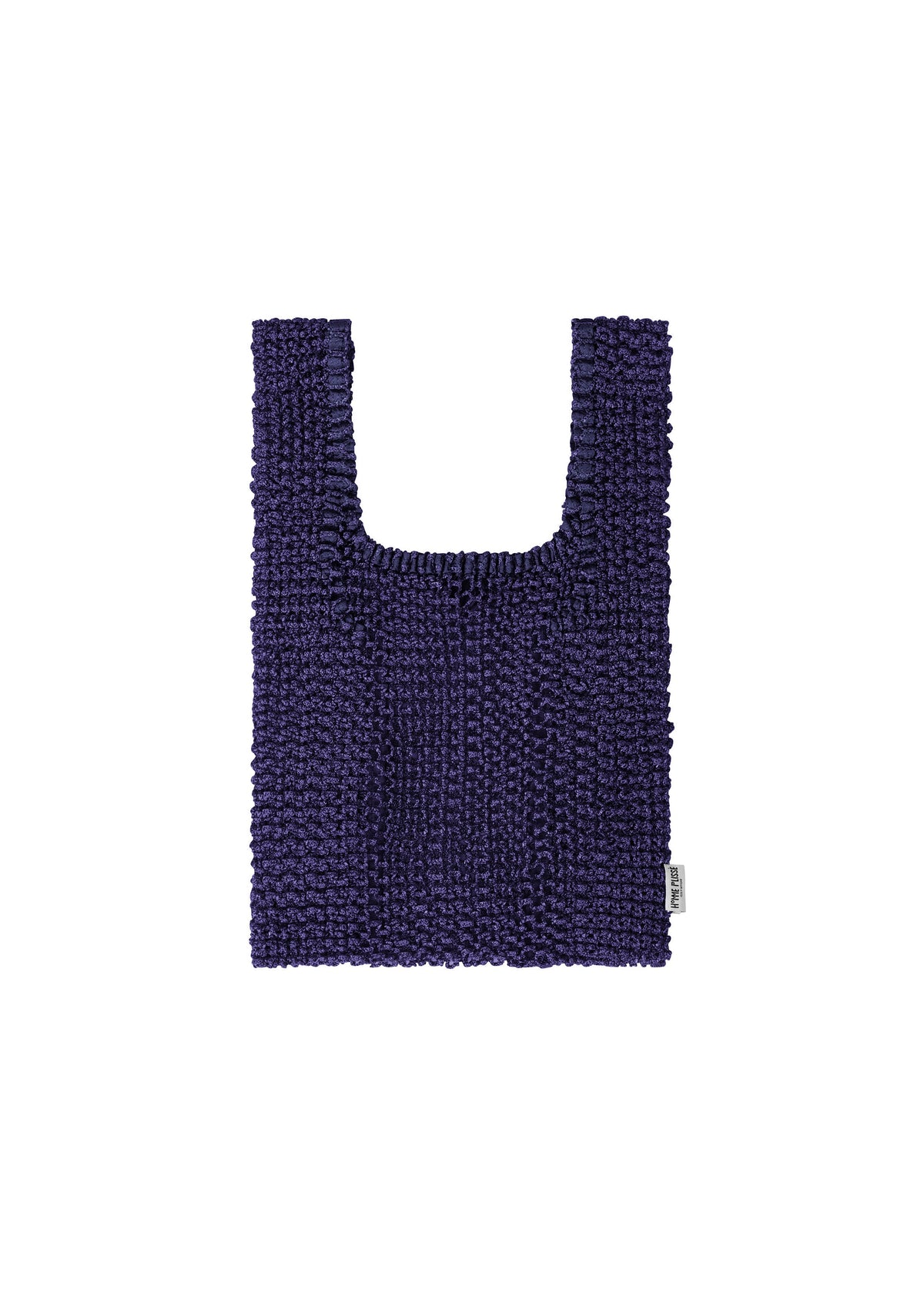 A product shot of the HOMME PLISSÉ ISSEY MIYAKE MESH PLEATS BAG bag in blue.
