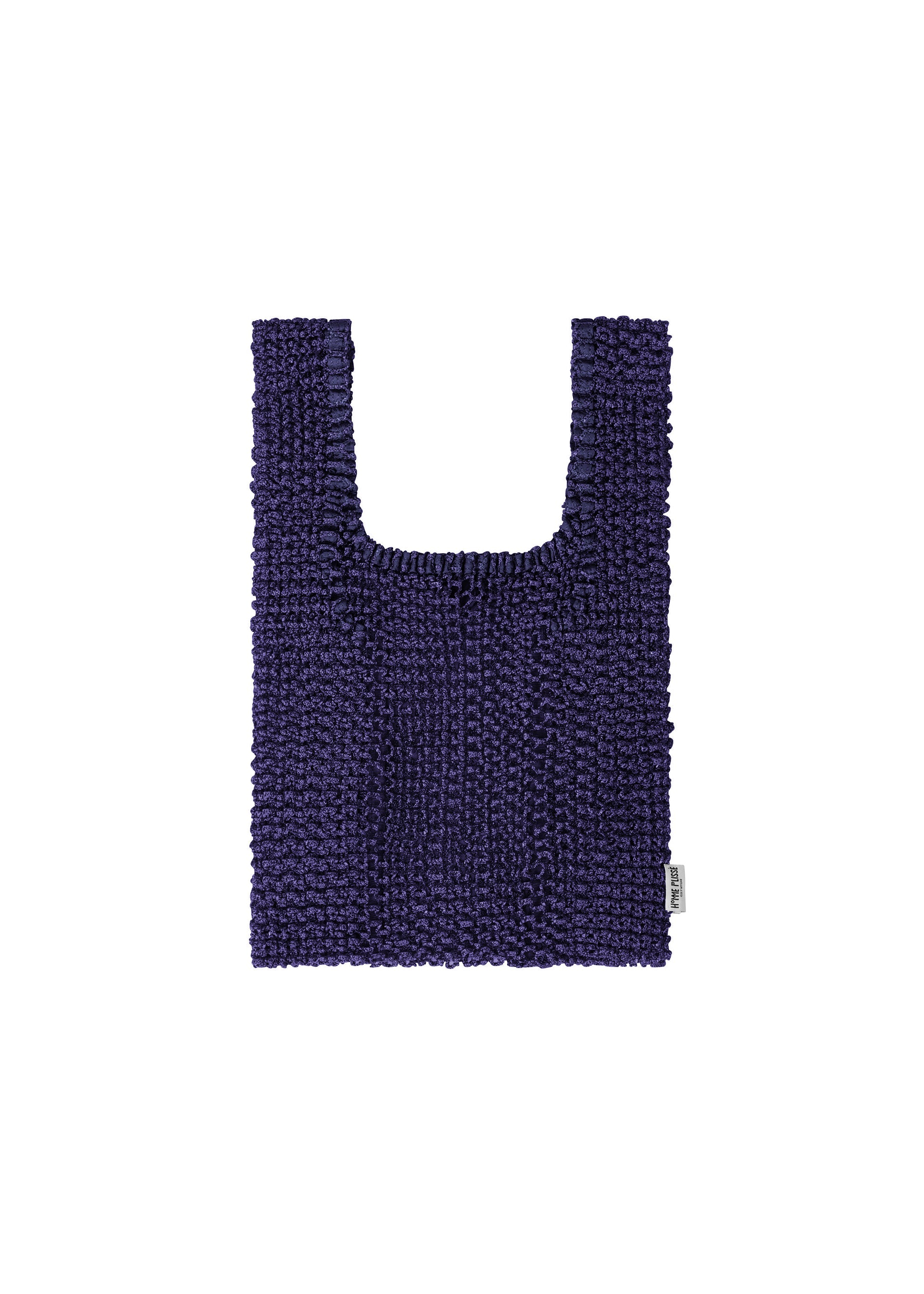 A product shot of the HOMME PLISSÉ ISSEY MIYAKE MESH PLEATS BAG bag in blue.