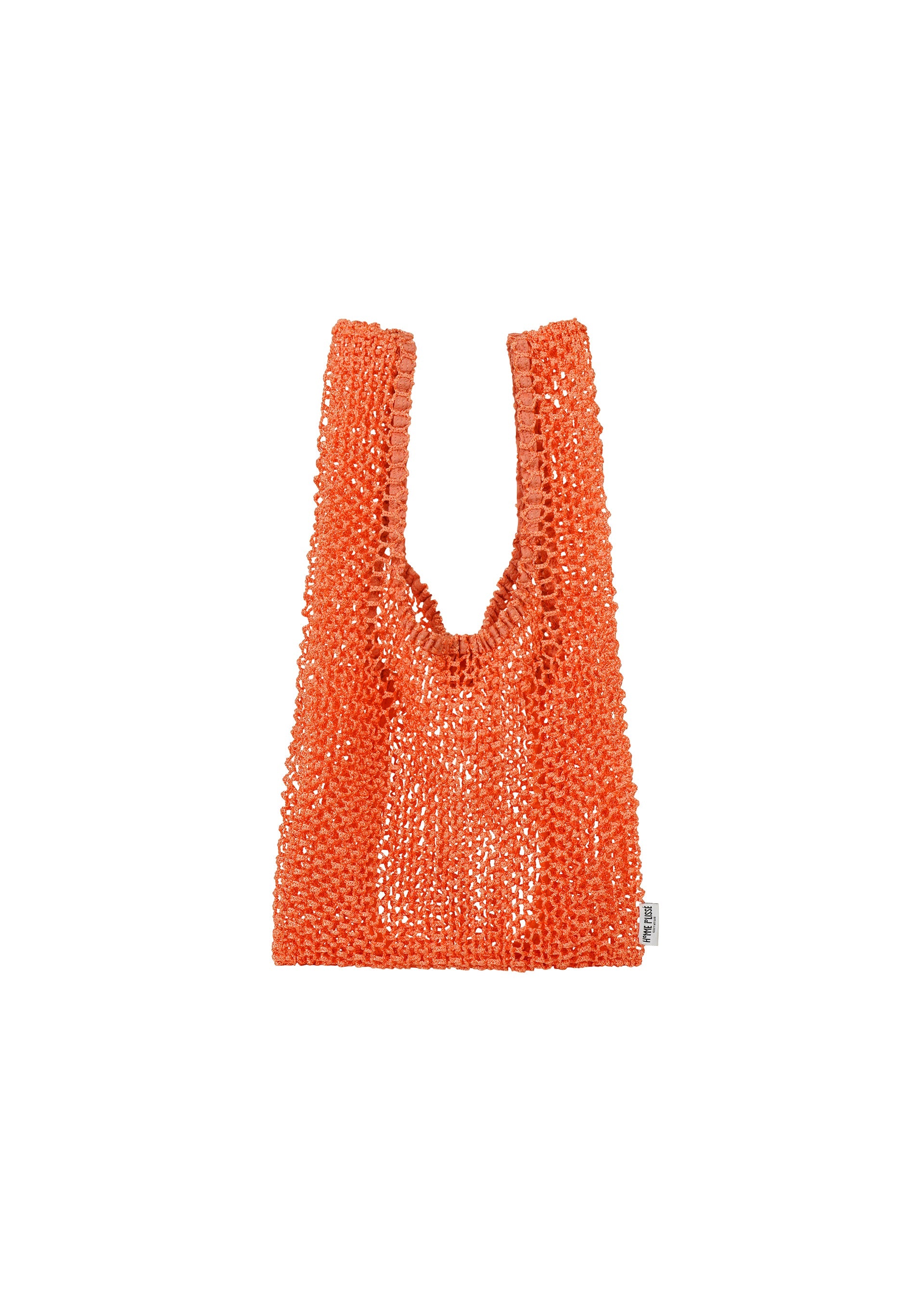 A detail shot of the HOMME PLISSÉ ISSEY MIYAKE MESH PLEATS BAG bag.