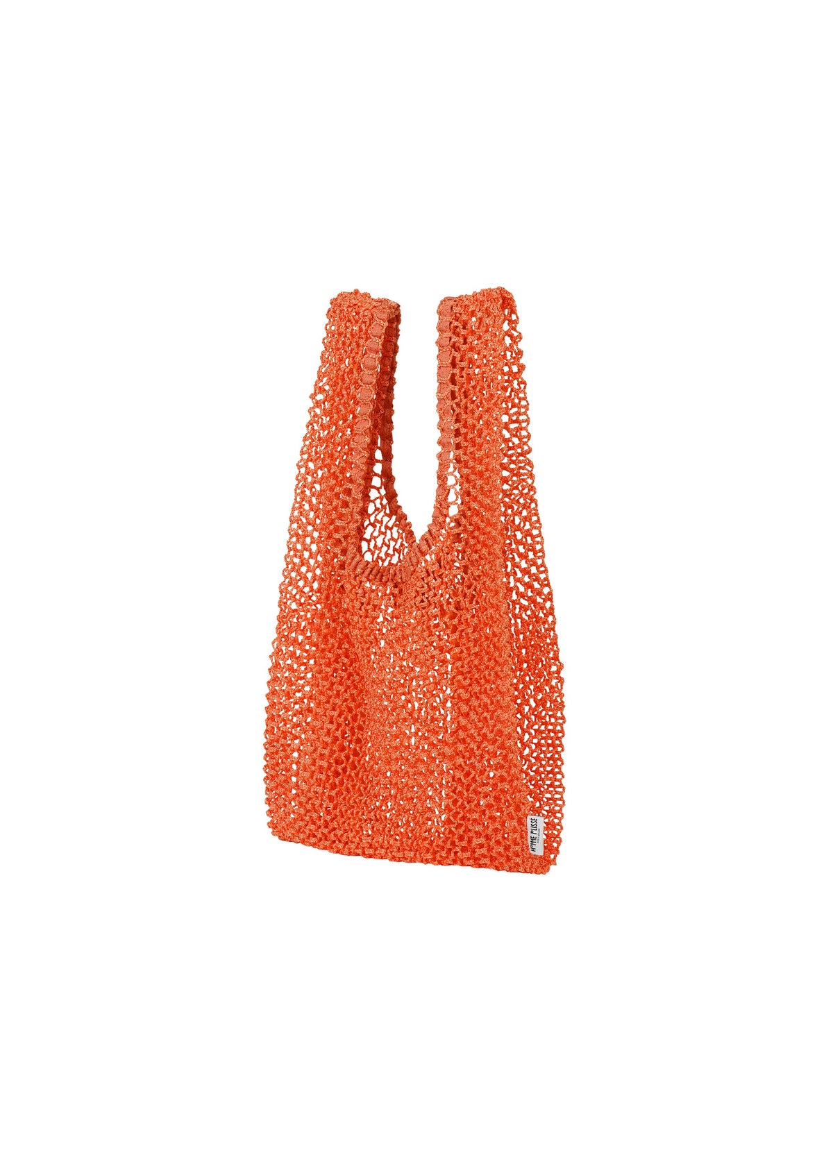 A detail shot of the HOMME PLISSÉ ISSEY MIYAKE MESH PLEATS BAG bag.