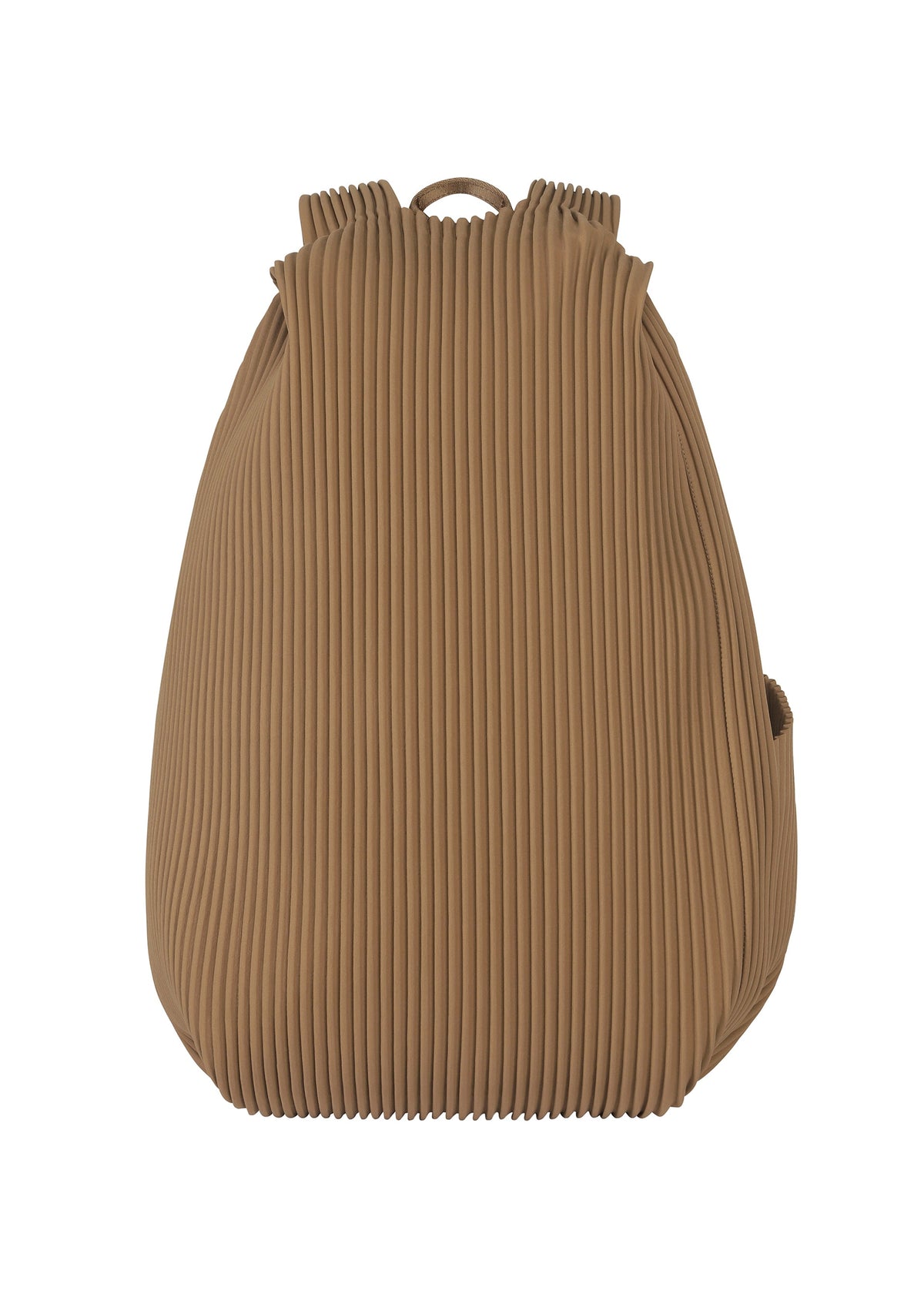 A product shot of the HOMME PLISSÉ ISSEY MIYAKE PLEATS BACKPACK bag in khaki.