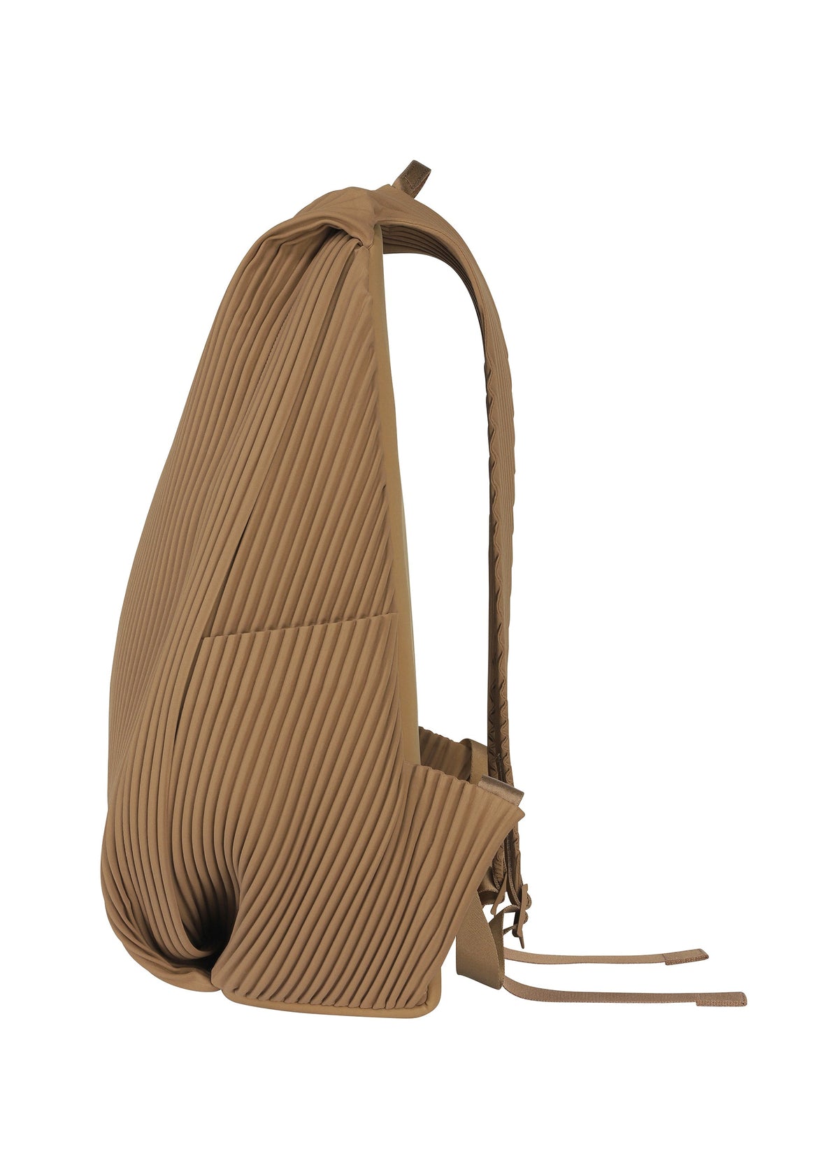 A detail shot of the HOMME PLISSÉ ISSEY MIYAKE PLEATS BACKPACK bag.