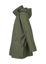 A detail shot of the HOMME PLISSÉ ISSEY MIYAKE SLIT COAT blouson.