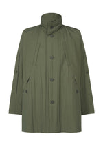 A detail shot of the HOMME PLISSÉ ISSEY MIYAKE SLIT COAT blouson.
