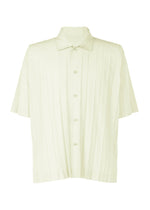 A product shot of the HOMME PLISSÉ ISSEY MIYAKE EDGE SHIRT shirt in white.