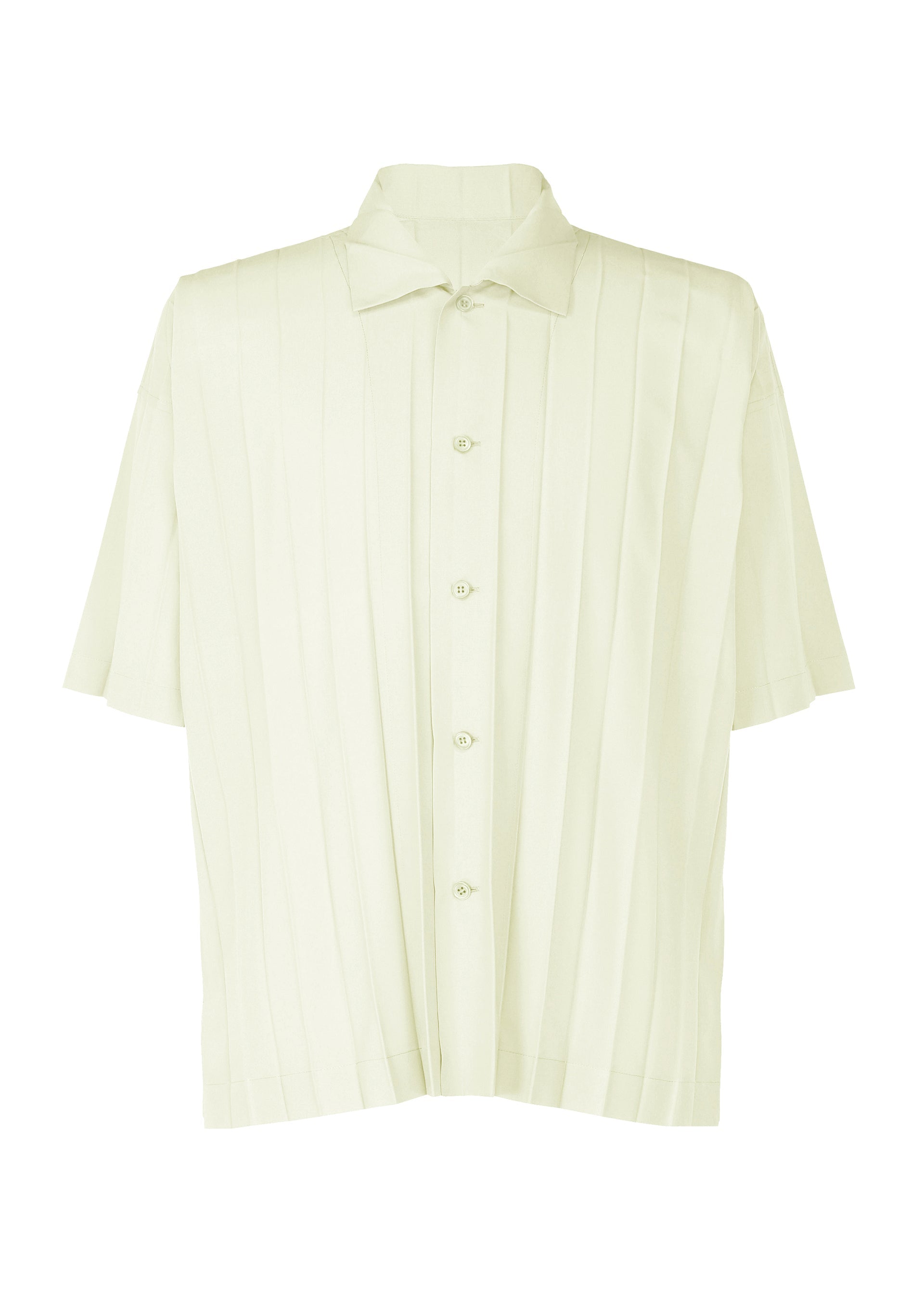 A product shot of the HOMME PLISSÉ ISSEY MIYAKE EDGE SHIRT shirt in white.